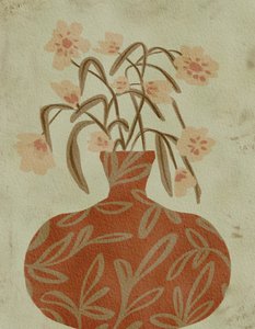 Terrakottavase med blomster af Nikita Jariwala