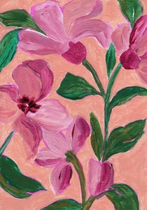 Levende lyserøde blomster