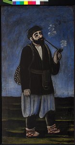 Porter Soso par Pirosmani (Pirosmanashvili), Niko (1862-1918). Olie på voksdug, størrelse: 77x42