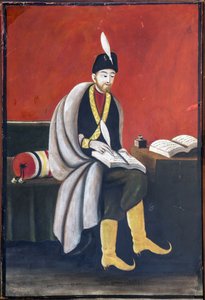 Shota Rustaveli (Rustveli) (1172-1216) af Pirosmani (Pirosmanashvili), Niko (1862-1918). Olie på pap, størrelse: 10572
