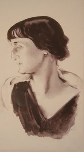 Portræt af digteren Ana Akhmatova 1889-1966, 1928 af Nikolai Adrianovich Tyrsa