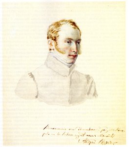 Portræt af decembrist baron Andrei von Rosen 1799-1884, 1832 af Nikolai Alexandrovich Bestuzhev