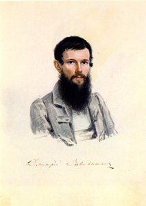 Portræt af Decembrist Dmitry Zavalishin 1804-1892, 1839