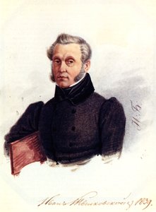 Portræt af Decembrist Ivan Povalo-Shveikovsky 1787-1845, 1839