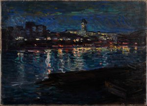 Seinen om natten, ca. 1905. af Nikolai Alexandrovich Tarkhov