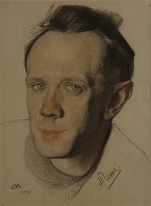 Portræt af Mikhail Alexandrovich Chekhov 1891-1955, 1921