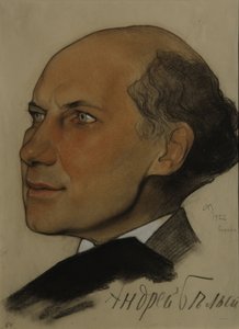 Portræt af digteren Andrei Bely 1880-1934, 1922