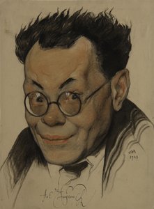 Portræt af forfatteren Alexei M. Remizov 1877-1957, 1923