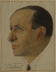Portræt af regissøren Alexander Tairov 1885-1950, begyndelsen af 1920