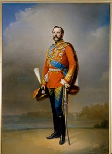 Portræt af kejser Alexander II af Rusland (1818-1881) (kendt som Befrieren). Maleri af Nikolai Andreevich Lavrov (1820-1875), olie på lærred af Nikolai Andreevich Lavrov
