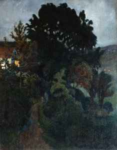 Efterårstusmørke i haven af Nikolai Astrup
