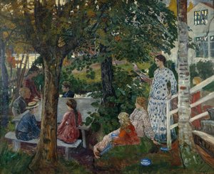 Fødselsdag i haven af Nikolai Astrup