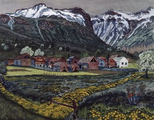 Smørblomst aften af Nikolai Astrup