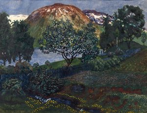 juni nat i haven af Nikolai Astrup