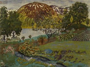 juni nat i haven af Nikolai Astrup
