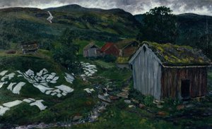 Regnvejr atmosfære af Nikolai Astrup