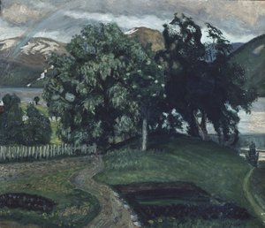 Præstegårdshaven, før 1911 (maleri) af Nikolai Astrup