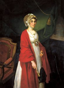 Portræt af astressen og sangerinden, Contesse Praskovya Sheremeteva, Zhemchugova 1768-1803, 18 af Nikolai Ivanovich Argunov
