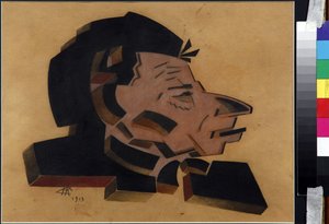 Portræt af sceneproduceren Vsevolod Meyerhold (1874-1940) Oeuvre de Nikolai Ivanovich Kulbin (Nicolas Koulbine) (1868-1917) avant garde russe - Portræt af Vsevolod Meyerhold (1874-1940) af Kulbin, Nikolai Ivanovich (191868-19187)