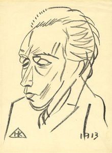 Portræt af digteren Velimir Khlebnikov 1885-1922, 1913