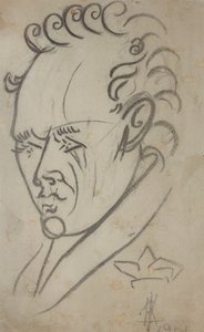 Portræt af digteren Vasili Kamensky 1884-1961, 1913.