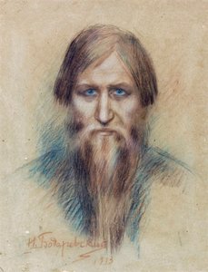 Portræt af den russiske mystiker Grigori Yefimovich Rasputin (Rasputin