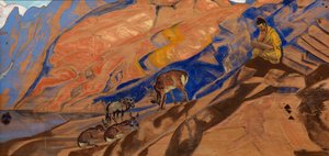 Lærerens kommandoer, 1927 af Nikolai Konstantinowitsch Roerich