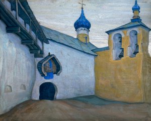 Pechory, kloster / gouache af N, K. Roerich af Nikolai Konstantinowitsch Roerich