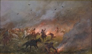 Pugachevs troppers nederlag nær Troitsk, 1891.