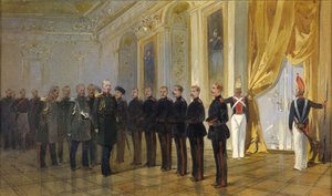 Præsentationen af det sibiriske kosakregiment til kejser Nicholas I...i 1833, 1891.