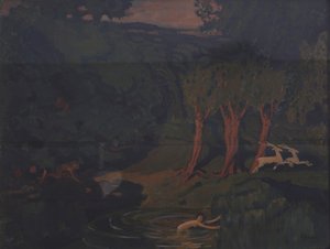 Pan og Nymfe Syrinx af Nikolai Pavlovich Ulyanov
