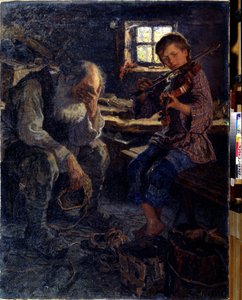 Talent (Talent). Peinture af Nikolai Petrovich Bogdanov Belsky (Bogdanov-Belsky) (Bogdanov Belsky) (Bogdanov-Belsky) (1868-1945). Huile sir toile