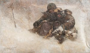 Snestorm. Børn af Nikolai Petrovich Bogdanov Belsky