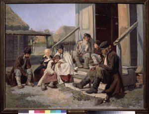 Et regionalt hospital. Maleri af Nikolai Petrovich Zagorsky (1849-1893), olie på lærred af Nikolai Petrovich Zagorsky