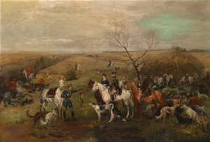 Jagtfest med kejser Alexander III og kejserinde Maria Feodorovna, 1880