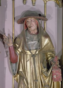 Isenheim altertavle, Sankt Hieronymus, detalje af Sankt Hieronymus, ca. 1490 maling på træ