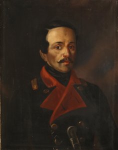 Portræt af digteren Mikhail Lermontov 1814-1841, 1854-1858