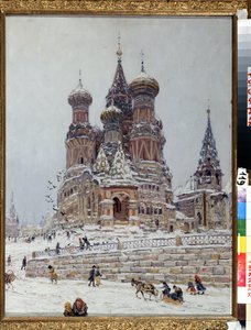 ""Den Røde Plads i Moskva med udsigt over Skt. Basilius