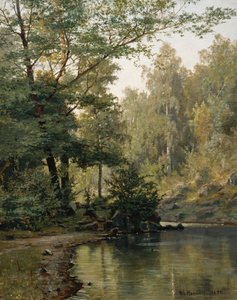 Skovsøen (oliemaleri) af Nils Hansteen