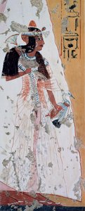 Ung kvinde med and, kopi af freskomaleri fra Ipouys grav, Theben, dateret til Ramses II