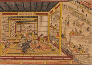 Tehus ved siden af Kamo-floden i Kyoto