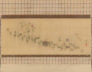 Procession af insekter, 1800-tallet. af Nishiyama Kan