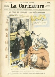Illustration af Noel Dorville (1861-1938) til forsiden af La Caricature (1880) af Noel Dorville