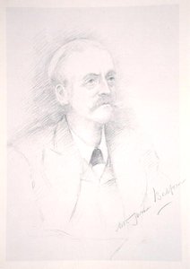 Portræt af Sir Arthur James Balfour (1848-1930) fra et album på Entente Cordiale