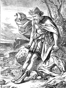 Ulysses på Ogygia, 1864 af Noel Paton
