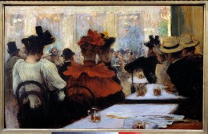 Ved cafekoncerten. Maleri af Norbert Goeneutte (1854-1894)