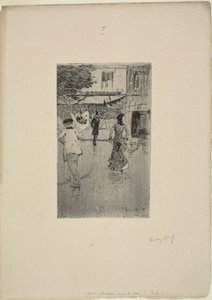 Avenue Trudaine på en regnvejrsdag af Norbert Goeneutte