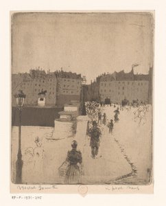 Udsigt over Pont Neuf i Paris Le Pont Neuf (titel på objekt) af Norbert Goeneutte