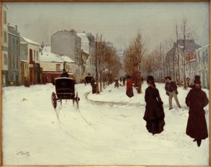Boulevard de Clichy under sneen