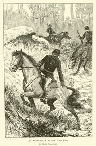 En australsk indfødt sporing (gravering) af Norman Hardy